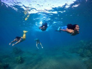 mermaids swimming in july