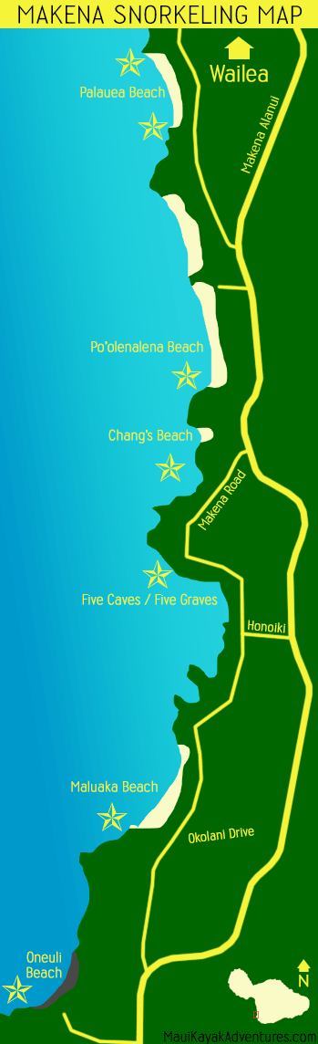 Makena snorkeling map