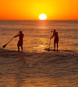 sunset paddle session