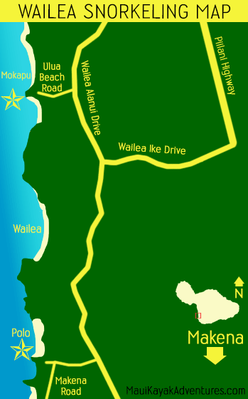 Wailea snorkel map